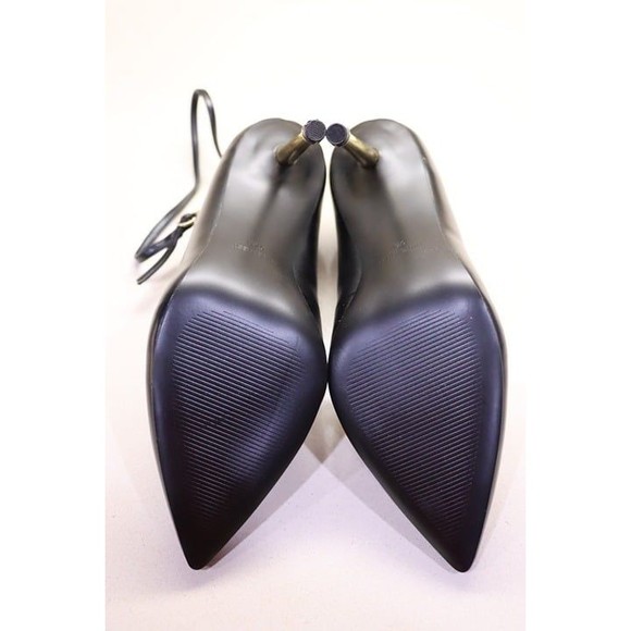 Nine West Women's Trevs Pump 9.5 Sexy Pointed Toe Ankle Strap Black Stiletto - Picture 4 of 5